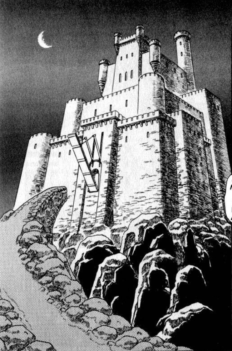 In the castle манга. Berserk замок Гриффита. Замок Мидланда Берсерк. Берсерк Манга Гриффит замок. Замок из берсерка 1997.
